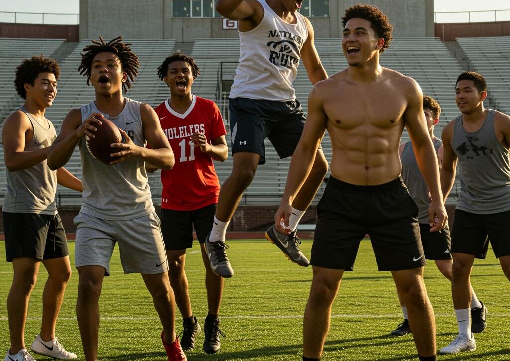 Create a featured image for a post about: Athletic recruitment process