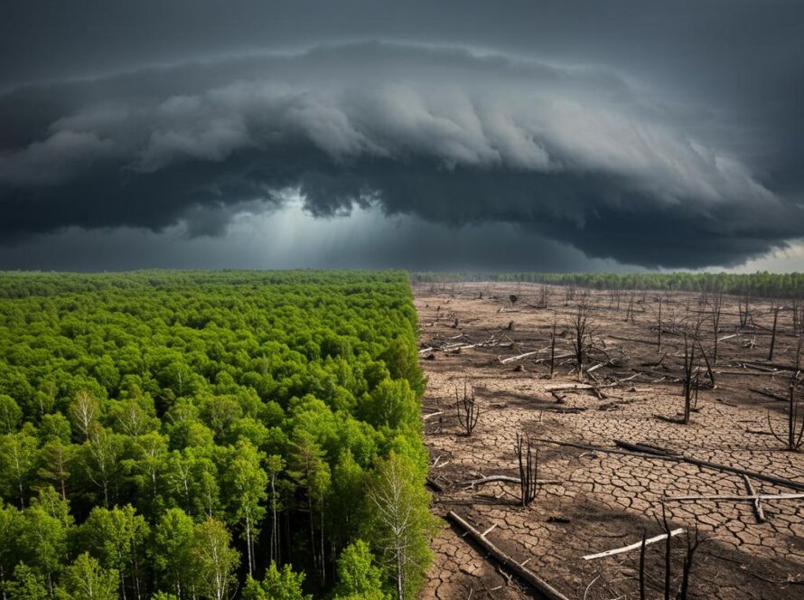 Create a featured image for a post about: Climate change explanation