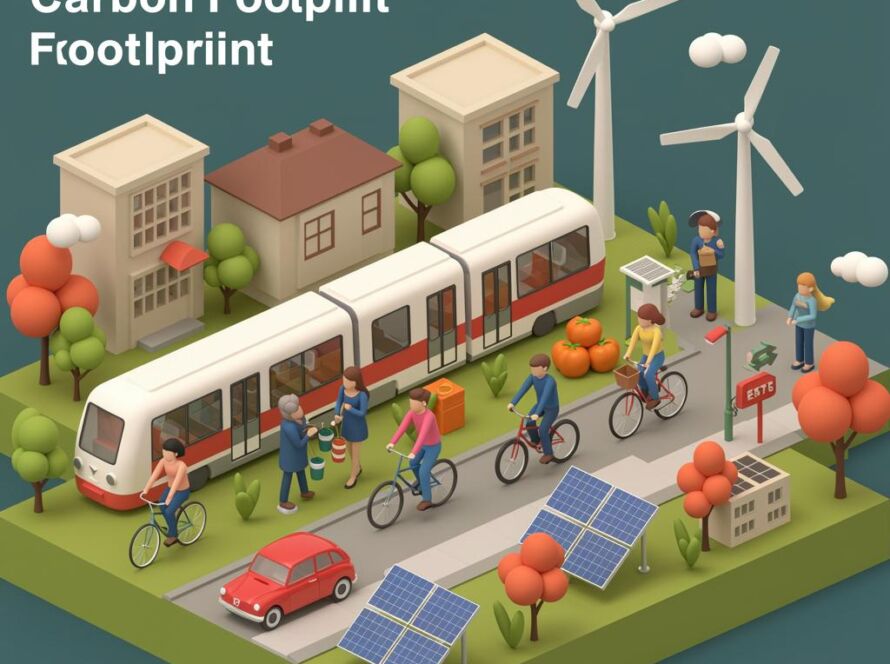 Create a featured image for a post about: Carbon footprint calculation