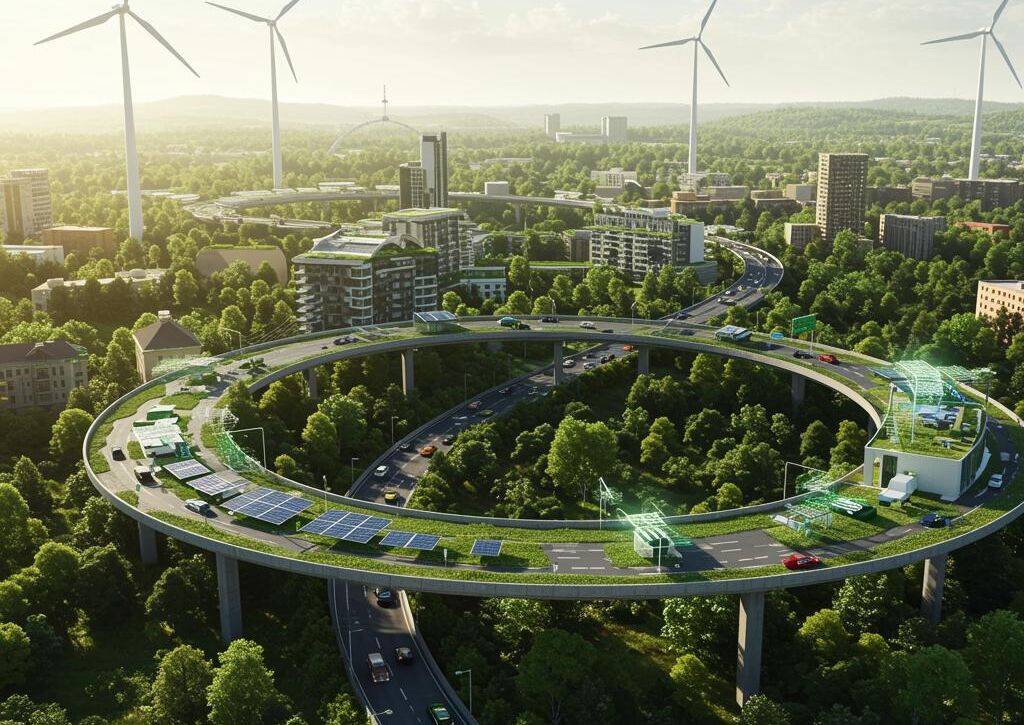 Create a featured image for a post about: Green technology overview