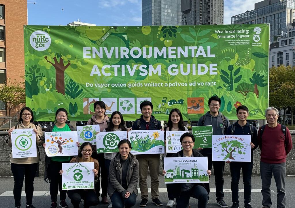 Create a featured image for a post about: Environmental activism guide