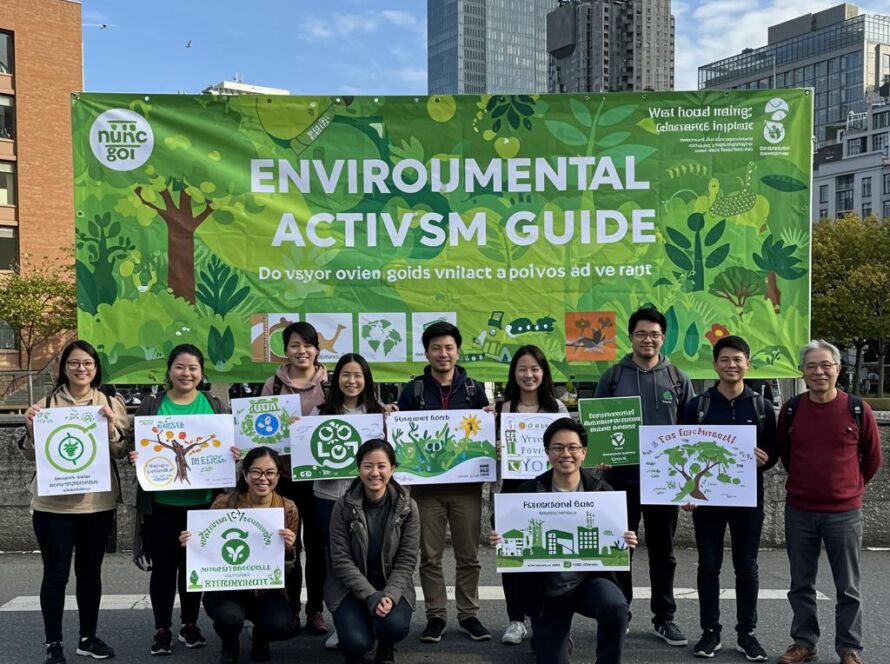 Create a featured image for a post about: Environmental activism guide