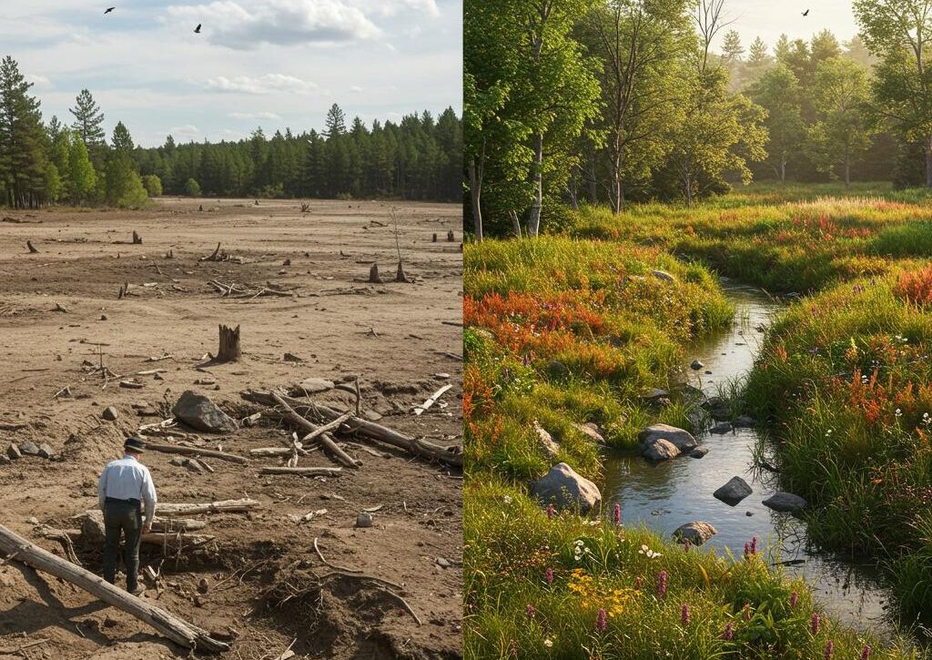Create a featured image for a post about: Ecosystem restoration planning