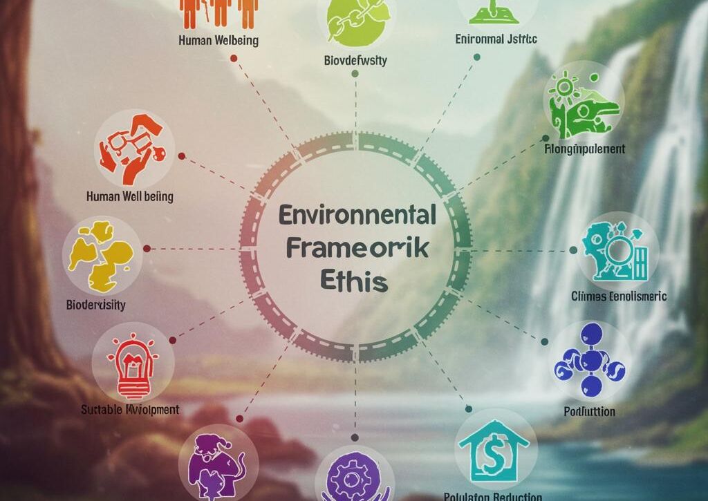 Create a featured image for a post about: Environmental ethics framework