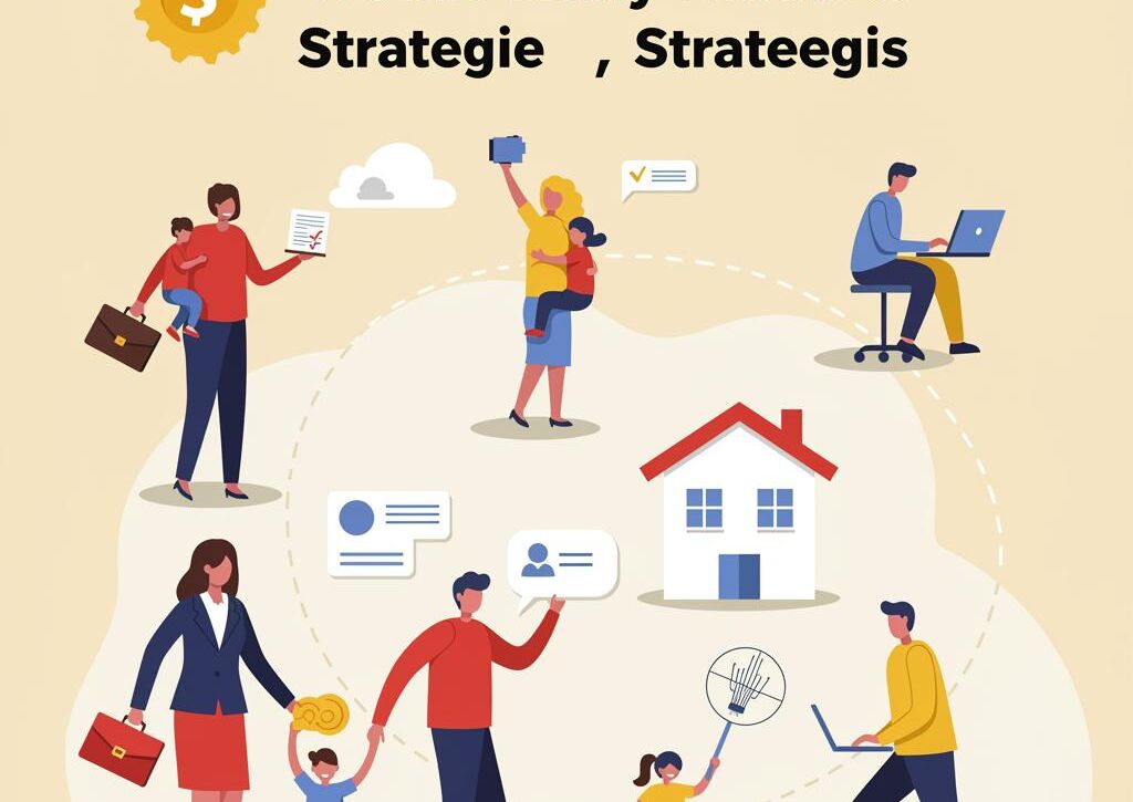 Create a featured image for a post about: Work-family balance strategies