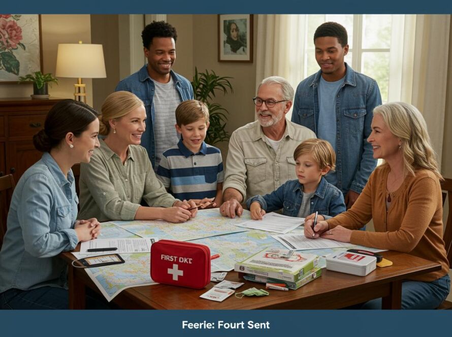 Create a featured image for a post about: Family emergency plan