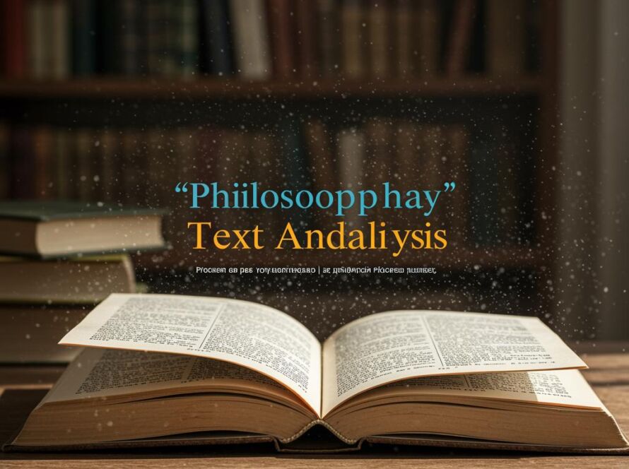 Create a featured image for a post about: Philosophical text analysis