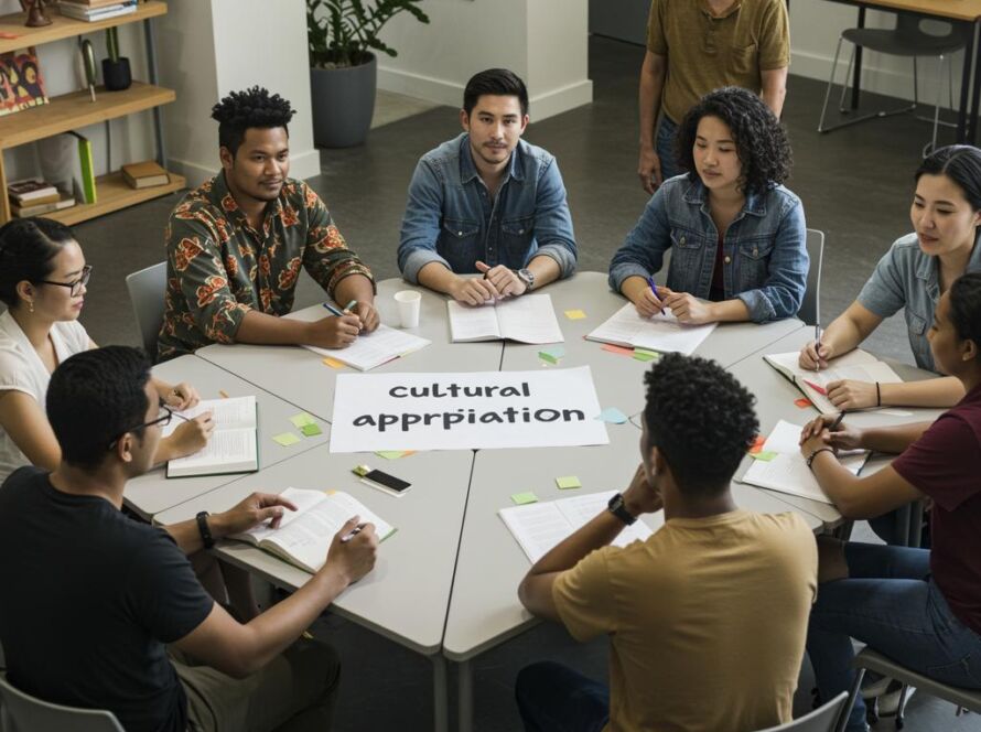 Create a featured image for a post about: Cultural appropriation discussion