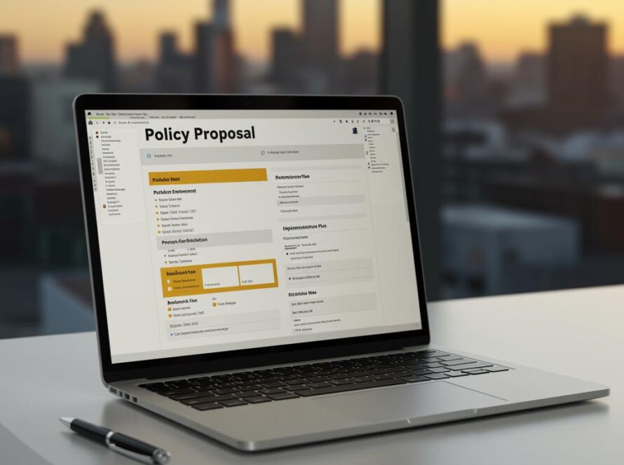 Create a featured image for a post about: Policy proposal template