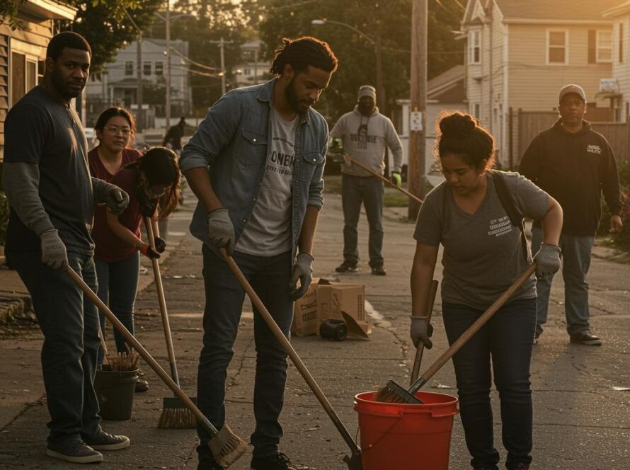 Create a featured image for a post about: Community organizing guide