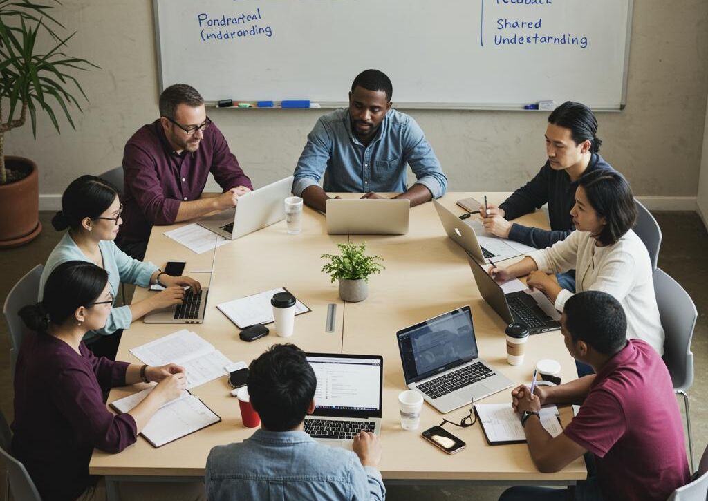 Create a featured image for a post about: Civil discourse framework