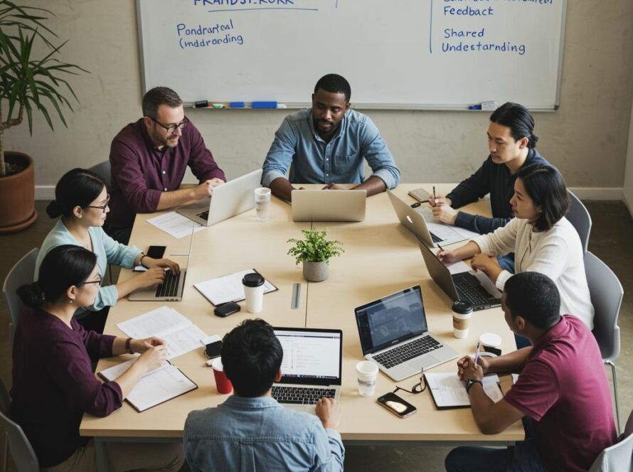 Create a featured image for a post about: Civil discourse framework