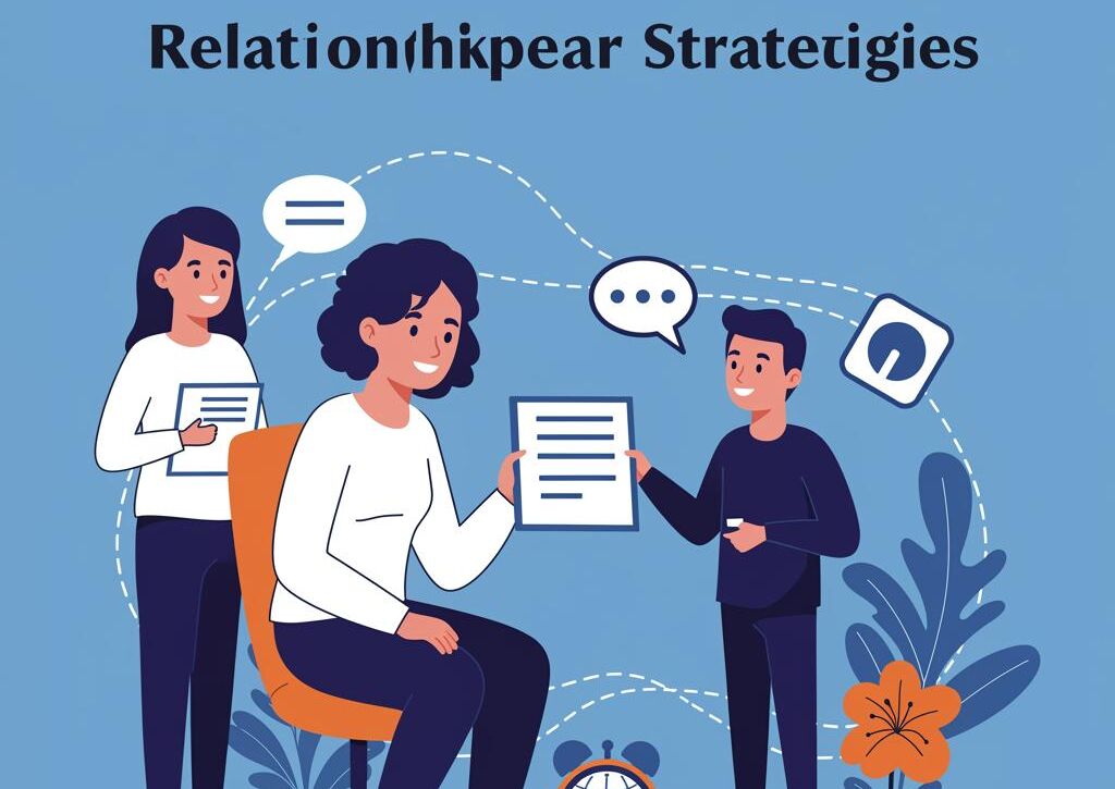 Create a featured image for a post about: Relationship repair strategies