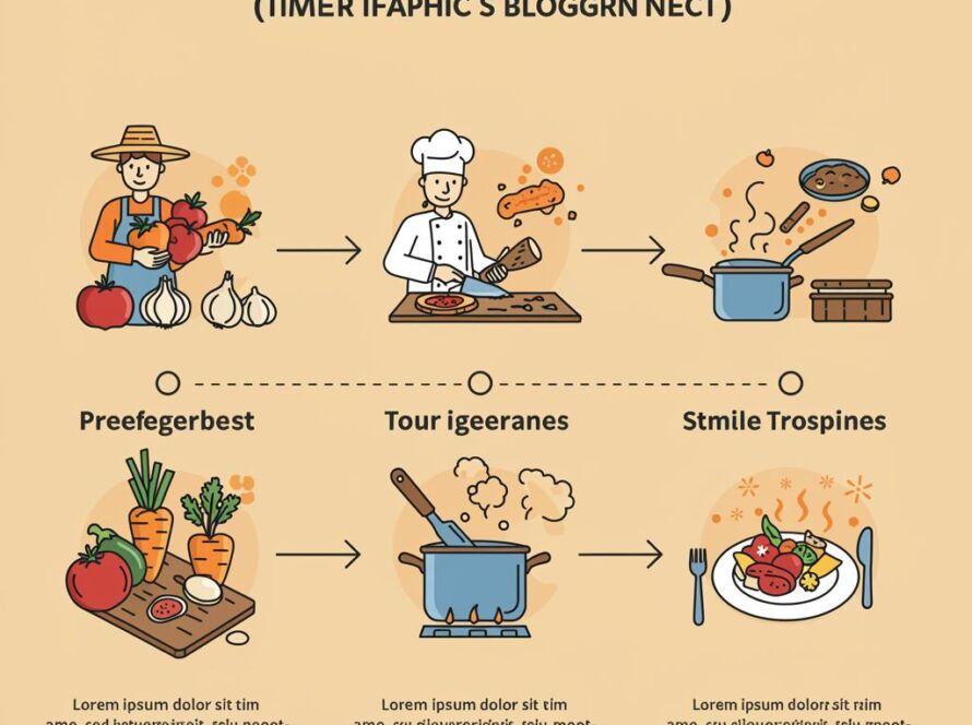 Create a featured image for a post about: Food preparation timeline