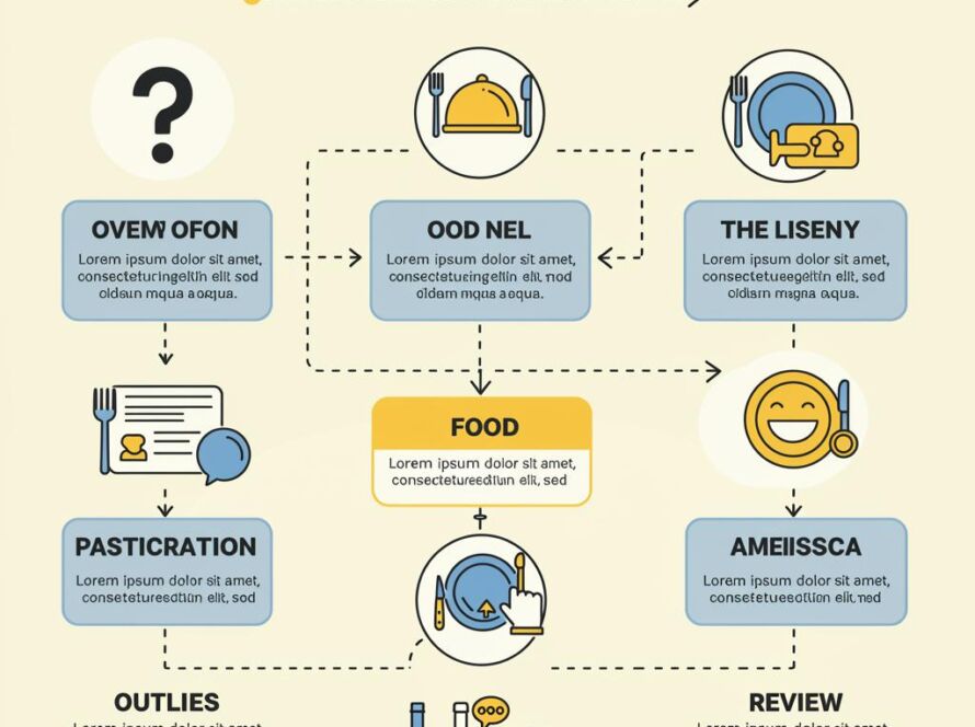 Create a featured image for a post about: Restaurant review structure