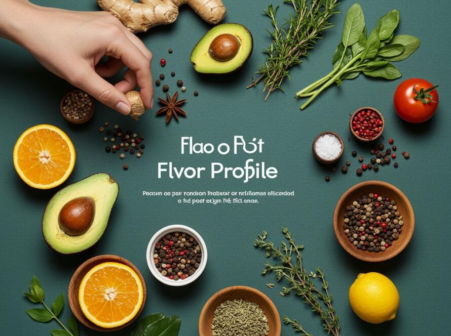 Create a featured image for a post about: Flavor profile development