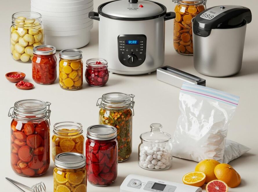 Create a featured image for a post about: Food preservation techniques