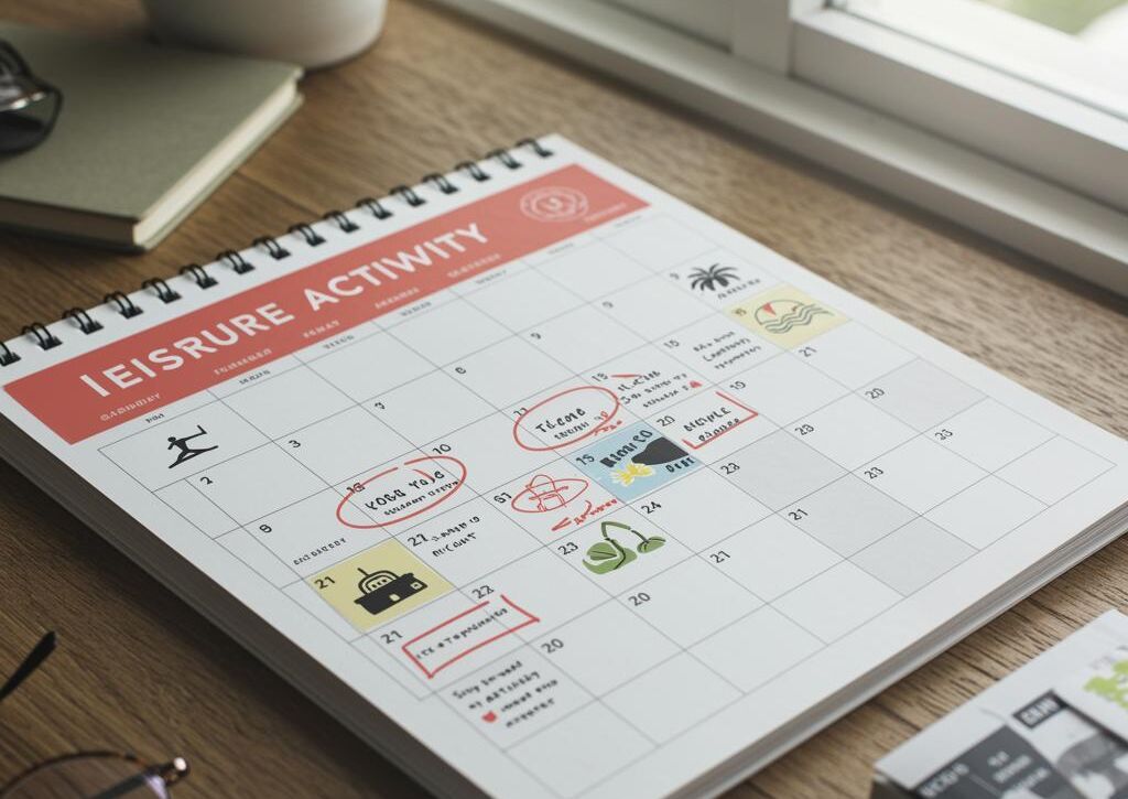 Create a featured image for a post about: Leisure activity scheduling