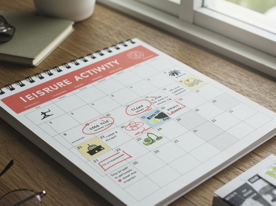 Create a featured image for a post about: Leisure activity scheduling