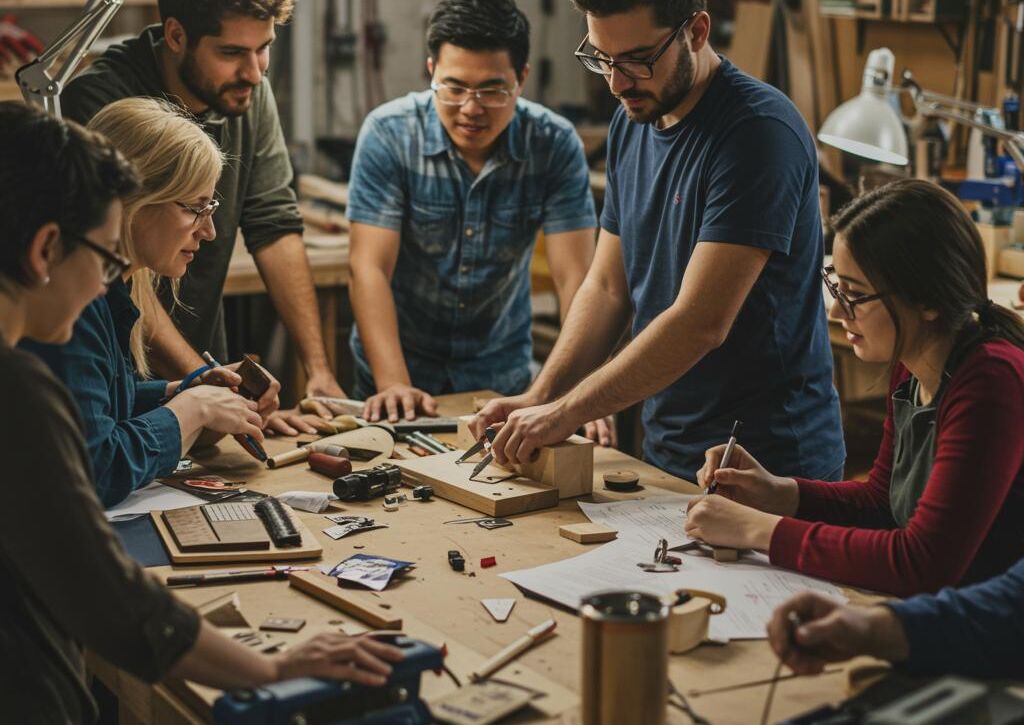 Create a featured image for a post about: Hobby community engagement