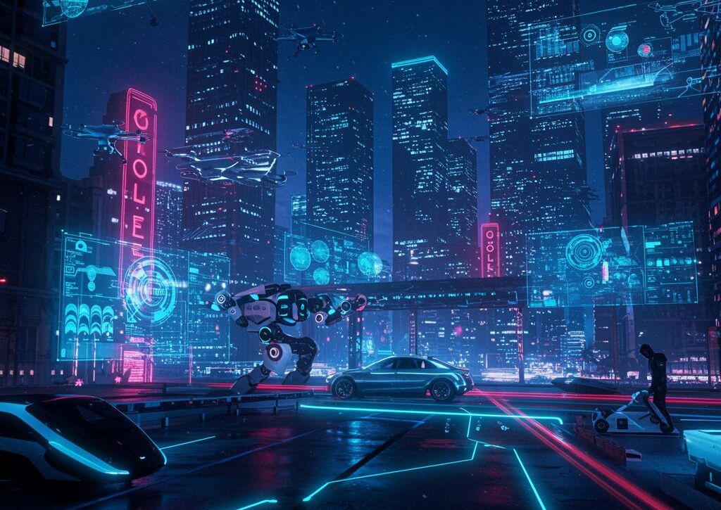 Create a featured image for a post about: Technology Trends & Future