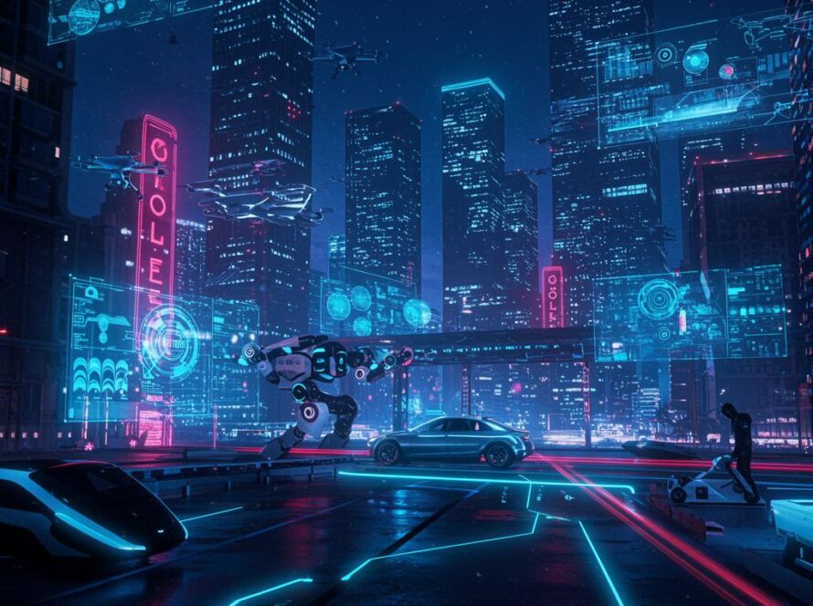 Create a featured image for a post about: Technology Trends & Future