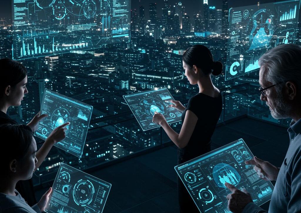 Create a featured image for a post about: Technology impact analysis