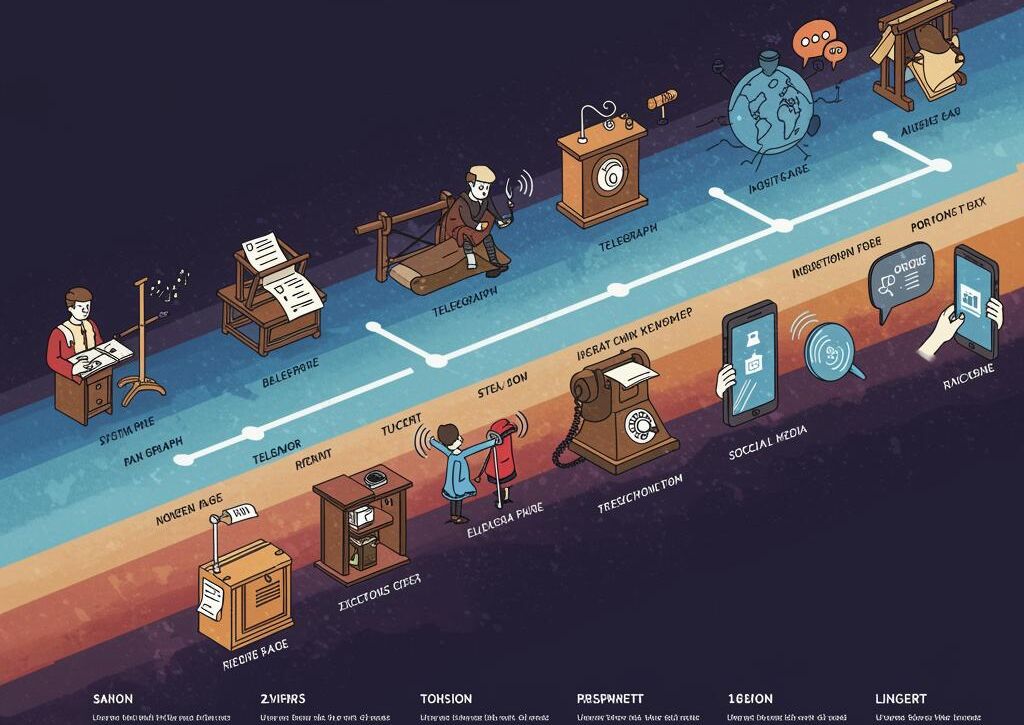 Create a featured image for a post about: Technology adoption timeline