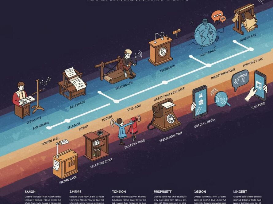 Create a featured image for a post about: Technology adoption timeline