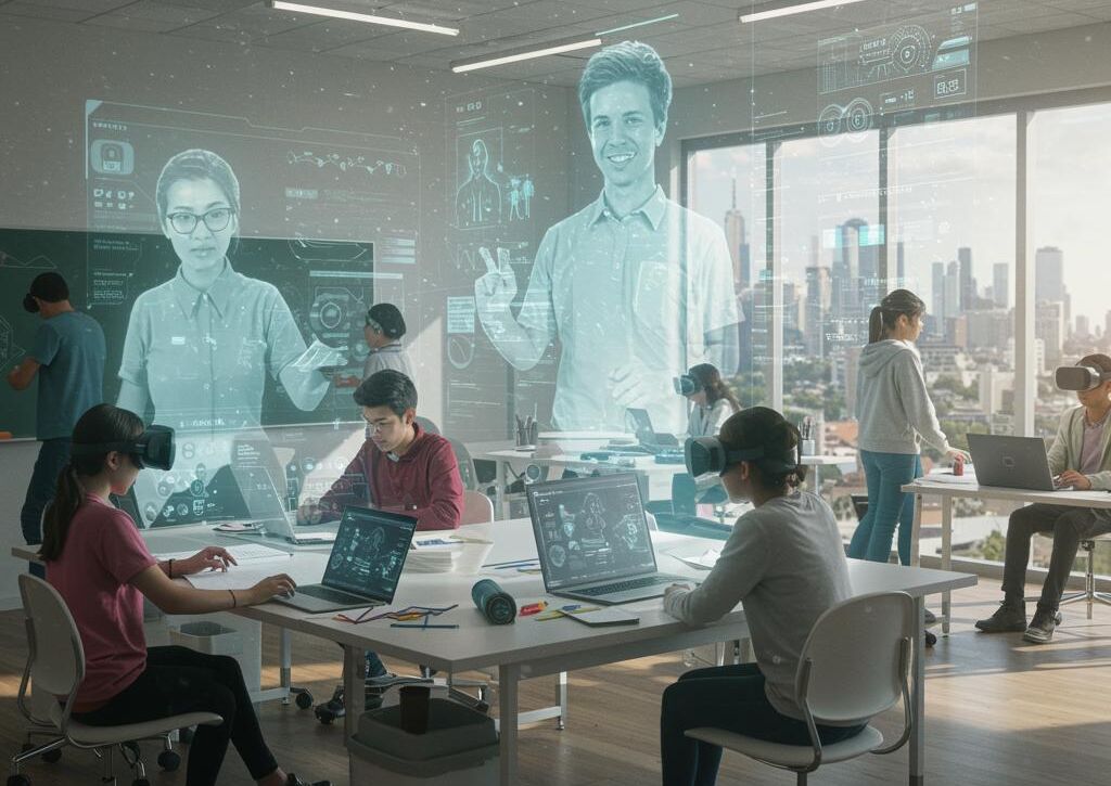 Create a featured image for a post about: Future of education vision