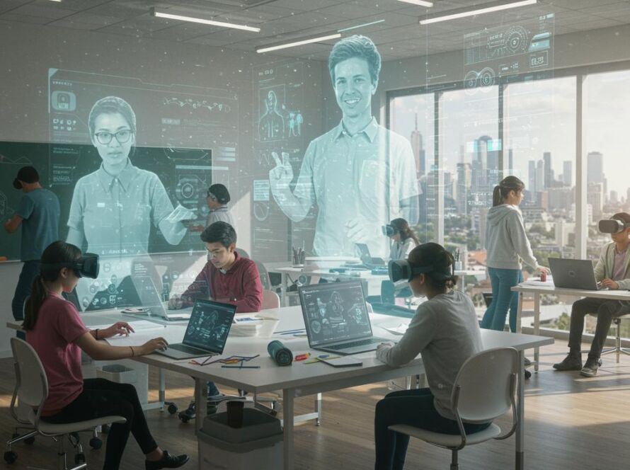 Create a featured image for a post about: Future of education vision