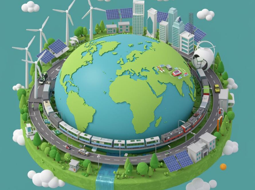 Create a featured image for a post about: Future environmental solutions