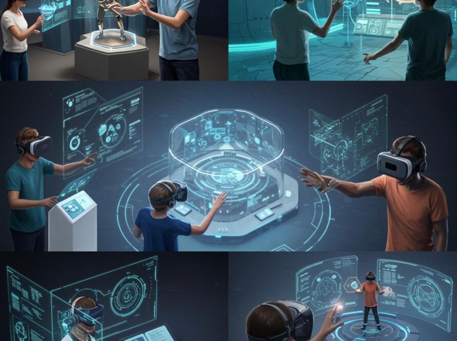 Create a featured image for a post about: Virtual reality applications