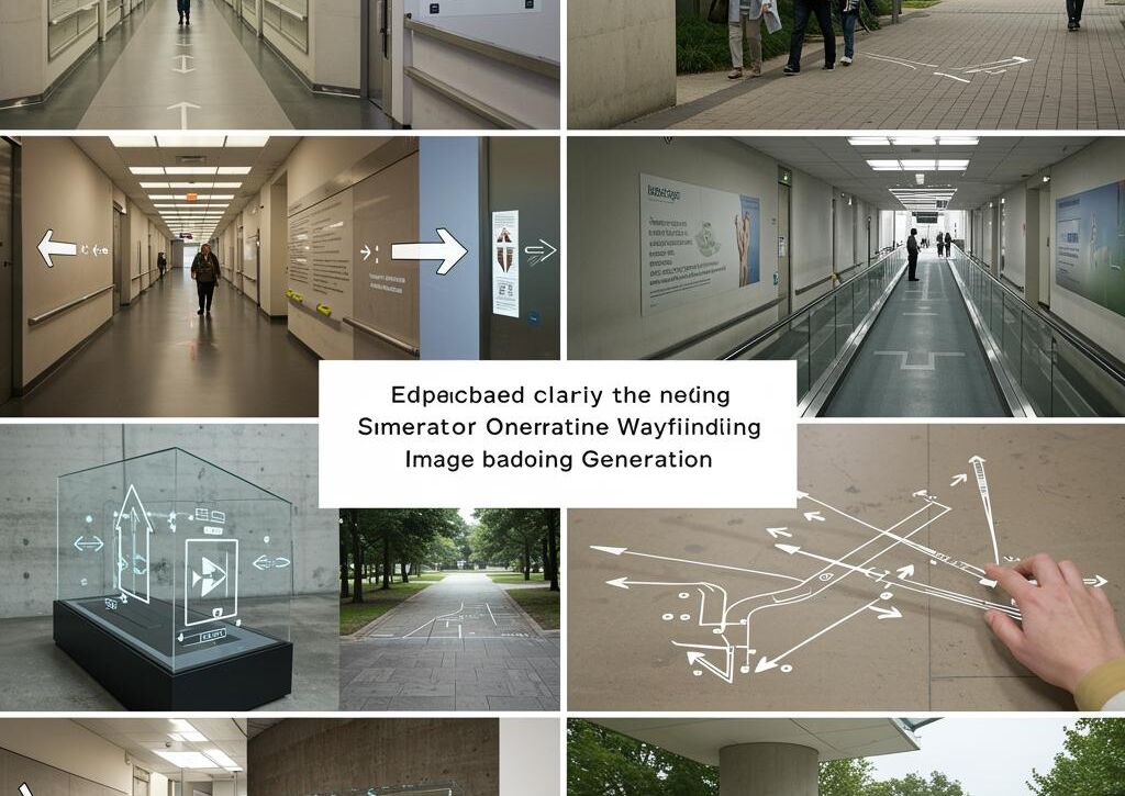 Create a featured image for a post about: Wayfinding image generator directional clarity