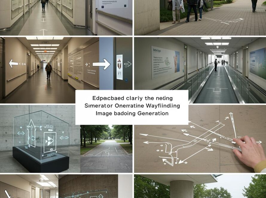 Create a featured image for a post about: Wayfinding image generator directional clarity