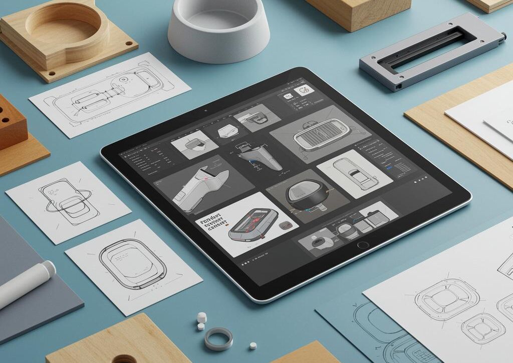 Create a featured image for a post about: Product concept generator visualization options