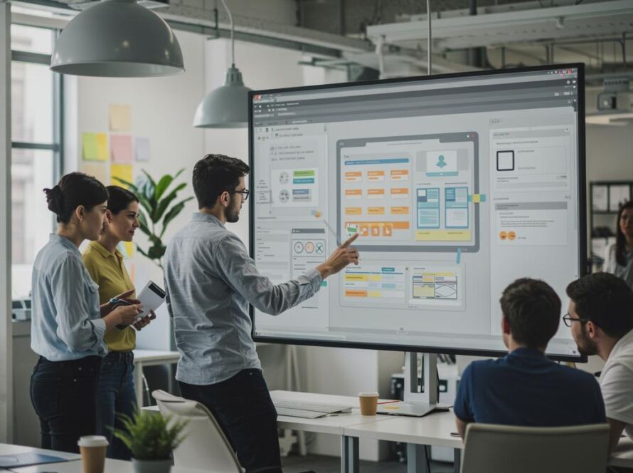 Create a featured image for a post about: User interface generator interaction design