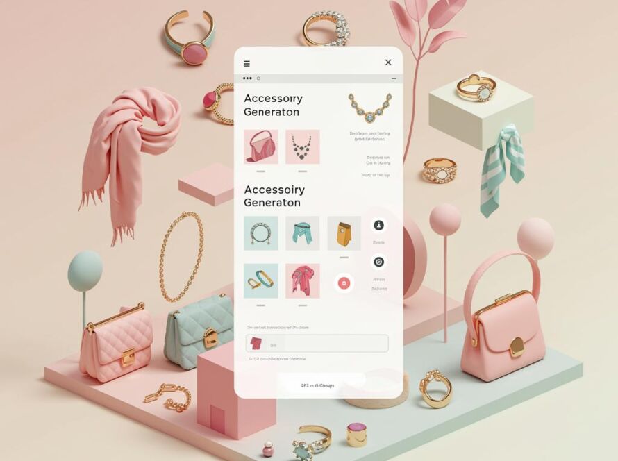 Create a featured image for a post about: Accessory design generator complementary styling