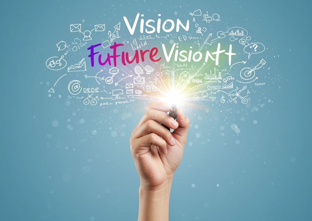 Create a featured image for a post about: Vision statement generator aspirational imagery