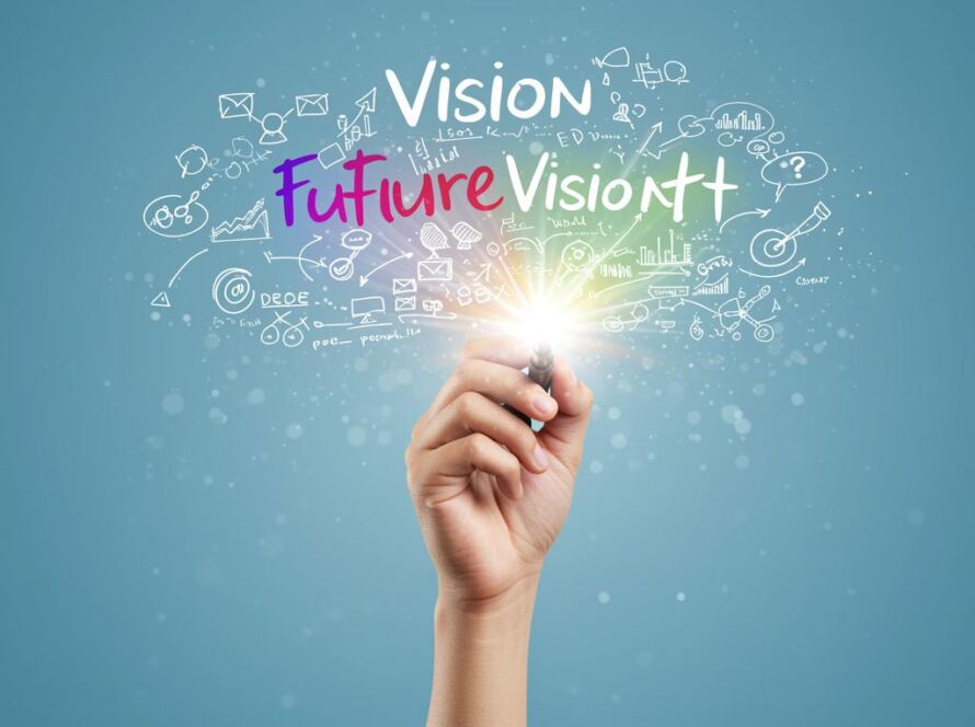Create a featured image for a post about: Vision statement generator aspirational imagery