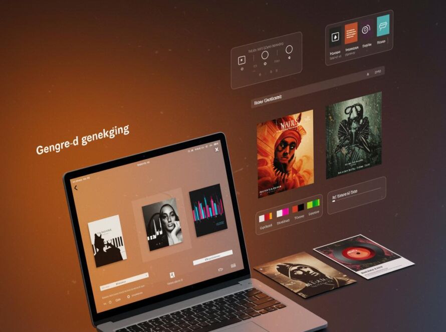 Create a featured image for a post about: Album artwork generator musical identity