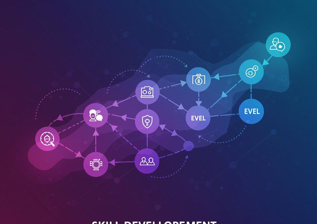 Create a featured image for a post about: Skill development generator visual progression