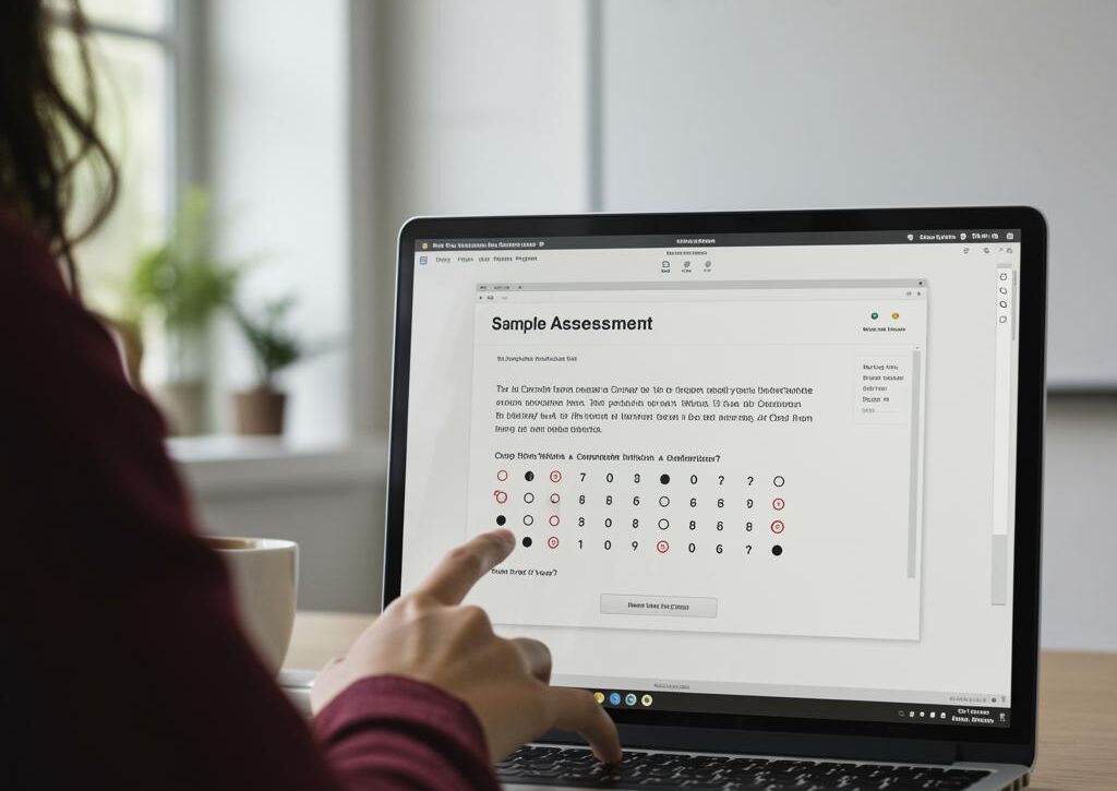 Create a featured image for a post about: Knowledge assessment generator comprehension testing