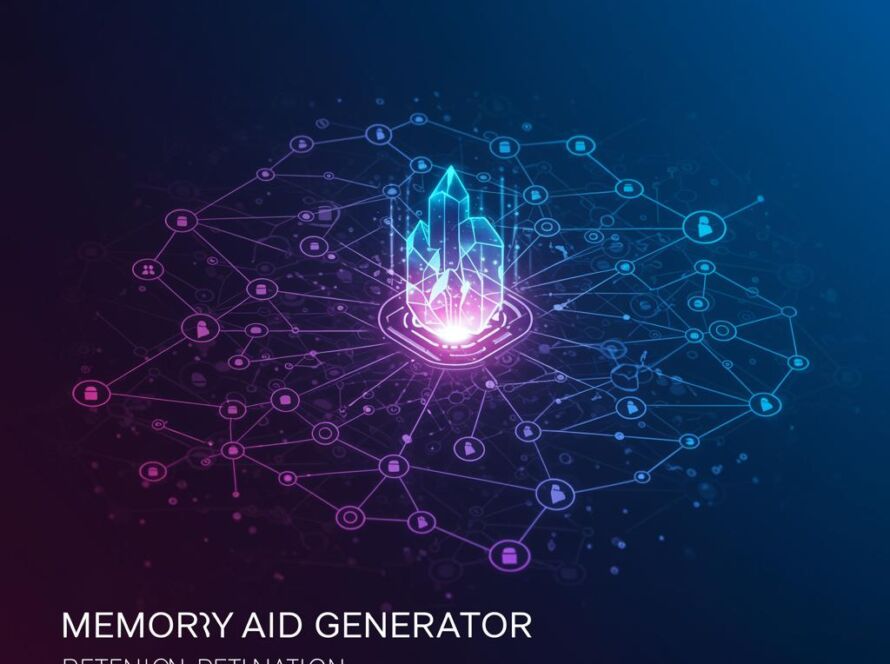 Create a featured image for a post about: Memory aid generator retention optimization