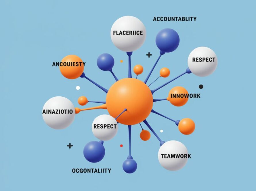 Create a featured image for a post about: Organizational culture generator values visualization