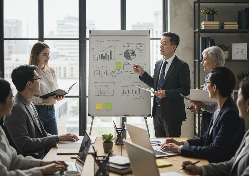 Create a featured image for a post about: Professional development generator career progression