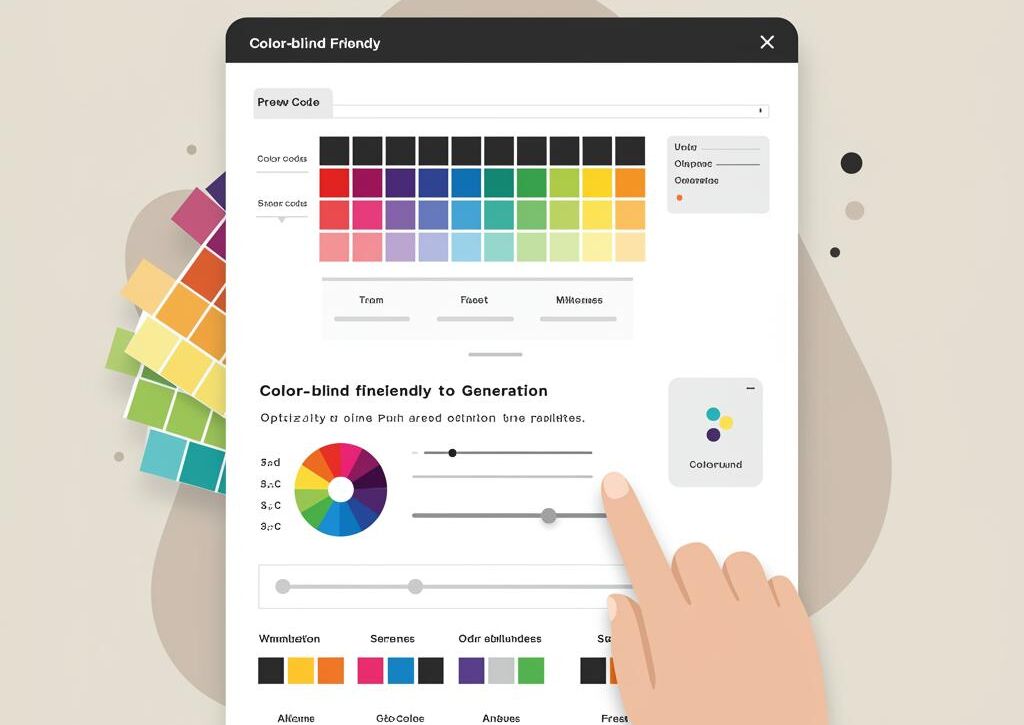 Create a featured image for a post about: Color-blind friendly generator palette optimization
