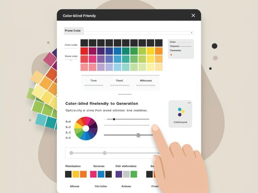 Create a featured image for a post about: Color-blind friendly generator palette optimization