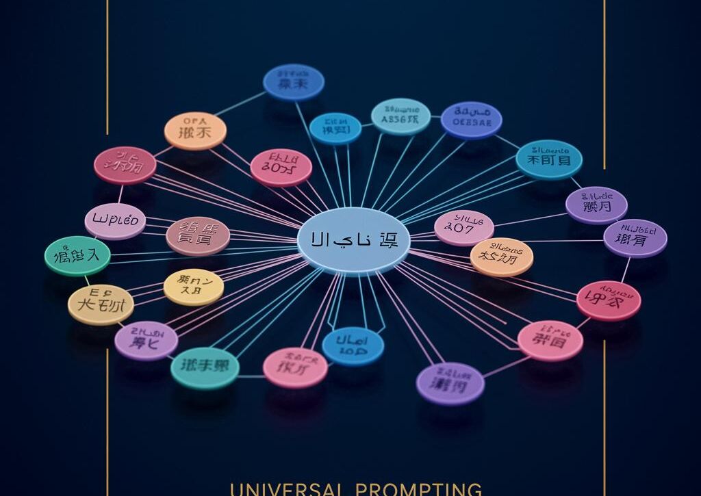 Create a featured image for a post about: Language-agnostic generator universal prompting