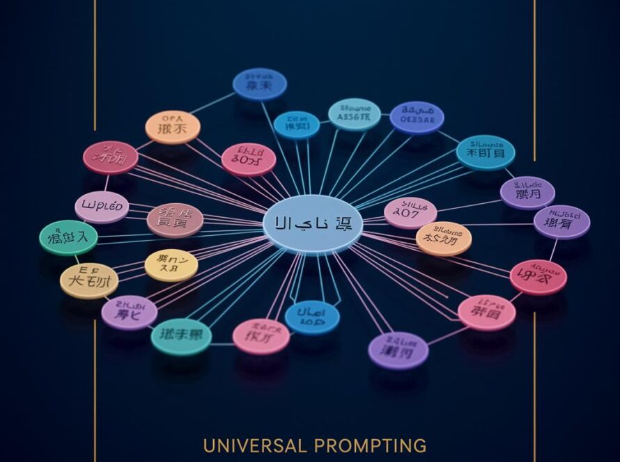 Create a featured image for a post about: Language-agnostic generator universal prompting